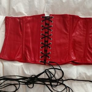 Red Leather Corset